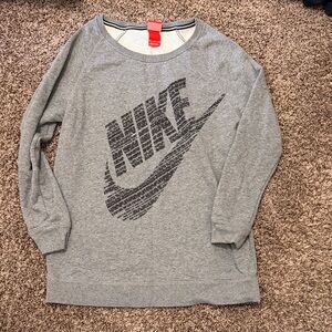 Nike Heather Gray Logo Sweatshirt